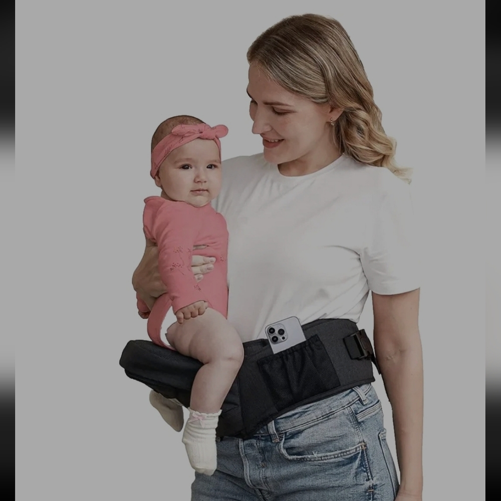 Baby Hip Seat Carrier in Black